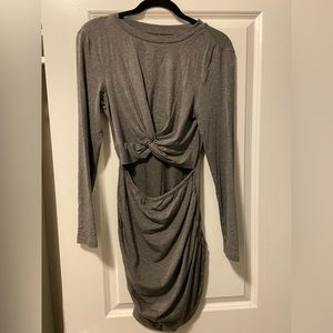 Long Sleeve Cutout Twist Bodycon Dress Size S - Never worn